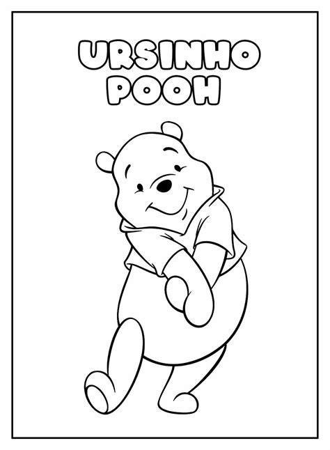 Ursinho Pooh Para Pintar - Desenhos do Ursinho Pooh para colorir - Bora Colorir