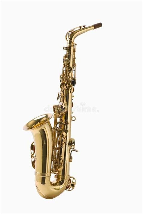 Alto Saxophone White Background Stock Photo Image Of Iron Saxophone