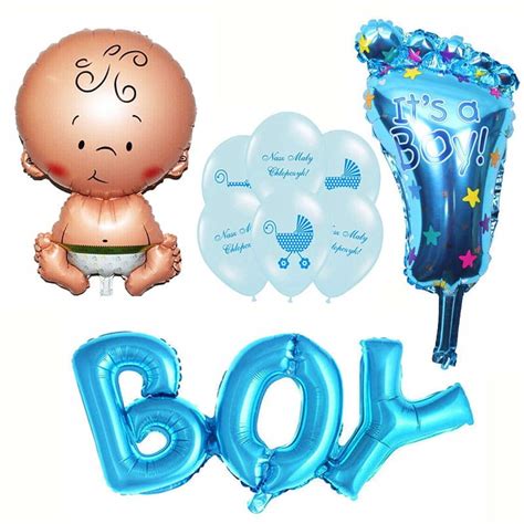 Zestaw Balony Baby Shower Boy Narodziny Allegro Pl