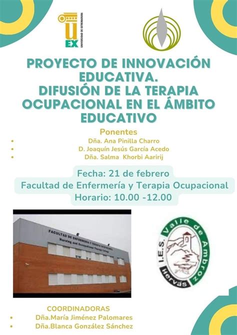 Proyecto De Innovaci N Educativa Difusi N De La Terapia Ocupacional En