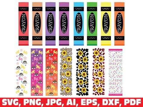 Pen Pattern Svg Glitter Pens Cut Canvas Brother Scan And Cut Basic