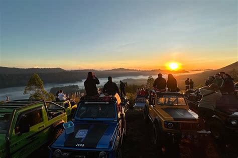 Sonnenaufgangs Sonnenuntergangs Jeep Tour Zum Berg Batur Kintamani Und