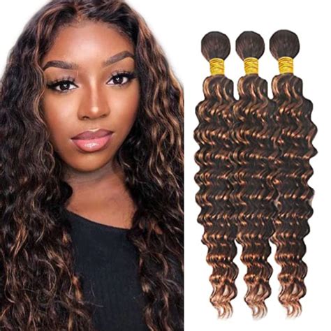 Highlight Deep Wave Bundle P430 Brazilian Remy Human Hair