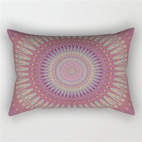 Psychedelic Star Mandala Rectangular Pillow By Mandala Magic By David Zydd Society6