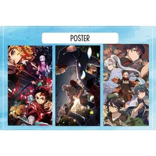 Poster Kimetsu No Yaiba Genshin Impact Jujutsu No Kaisen E Chainsaw