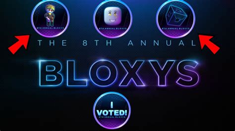 THE 8TH ANNUAL BLOXY AWARDS COUNT DOWN ROBUX GIVEAWAYS Bloxy Awards