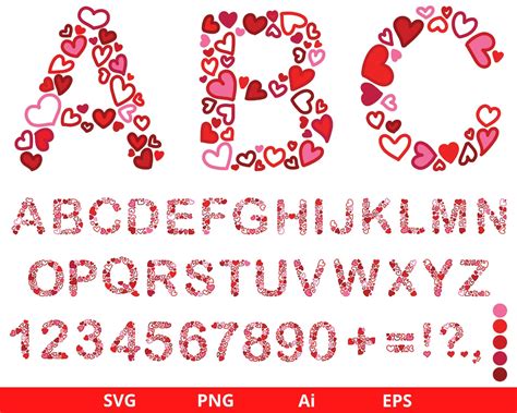 Valentine S Day Alphabet Png Valentine S Day Letters Letters And