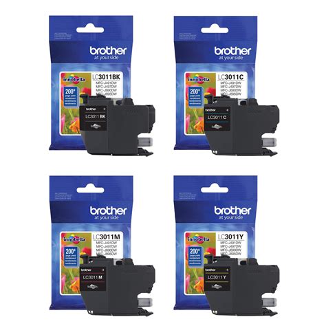 Brother Lc Original Ink Cartridge Combo Bk C M Y At Inkjetsuperstore