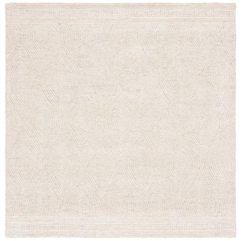 SAFAVIEH Abstract Ivory Beige 6 Ft X 6 Ft Geometric Square Area Rug