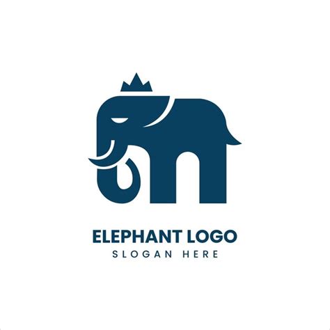 Silhouette Kunst Elefant Logo Vektor Symbol Vorlage Premium Vektor