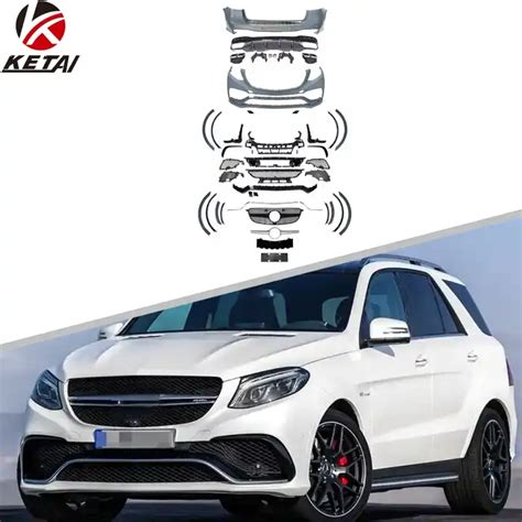 Car Body Kit For Mercedes Benz W166 Upgrade To Gle63 Amg Model With Front Bumper Grille Hood