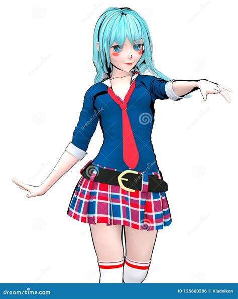 Sexy Anime 3d Doll Japanese Anime Schoolgirl Big Blue Eyes Bright