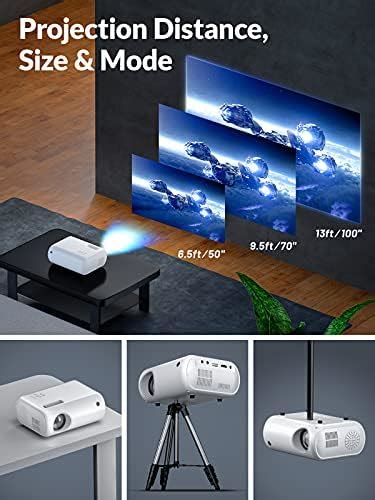 Mini Projector Clokowe Upgraded Portable Projector With Lux