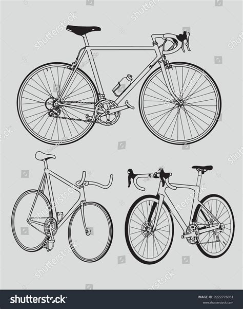 Line Art Vector Road Bike Bicycle Stock Vector (Royalty Free) 2222776051 | Shutterstock