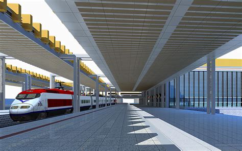 Modern Railway Station 3D Model MAX 3DS | CGTrader.com