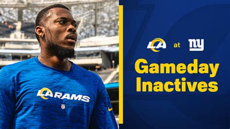 Rams Vs Giants Game Day Inactives Alaric Jackson Inactive For