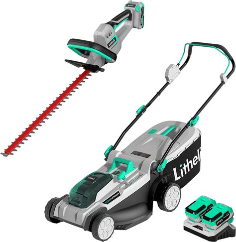 Amazon Litheli 20V Cordless Lawn Mower 17 Inch 20 Inch Hedge