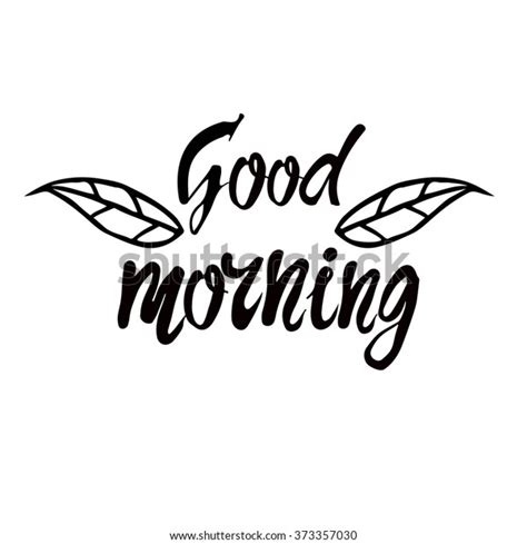 Good Morning Quote Hand Drawn Poster Vector De Stock Libre De