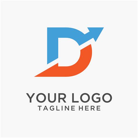 D Letter Arrow Logo Design Vector Art At Vecteezy