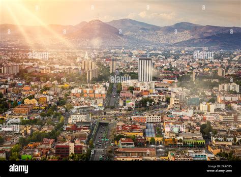 Aerial View Of Mexico City Stock Photo Alamy