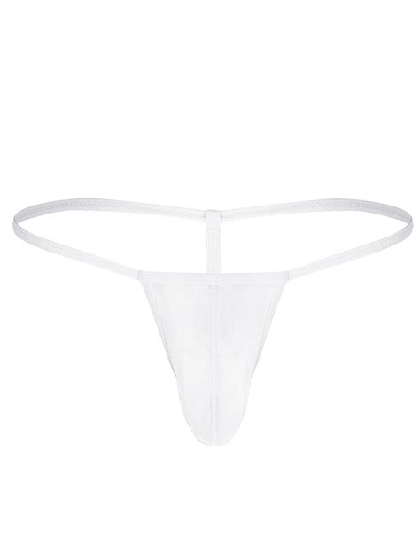 Iefiel Men Mesh See Through G String Bulge Pouch Jockstraps Micro Thong