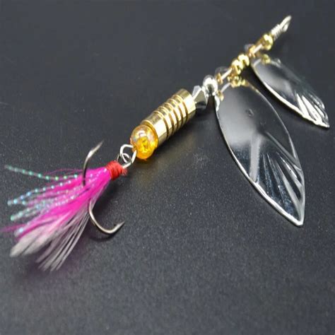 1pcs Metal Spinner Spoon Sequins Fishing Lures Rotating Baits Paillette