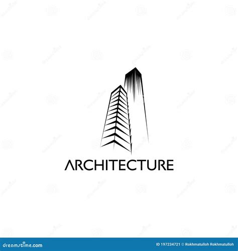 Architect Logo Illustration Creative Lines Building Abstract Vector ...