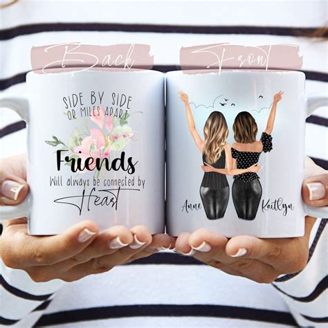 Best Friends Personalized Coffee Mug Gift For Her Two Besties Mug