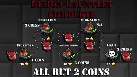 Demon Gauntlet Complete All But Coins Geometry Dash Youtube