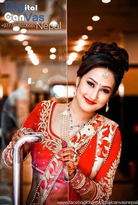 Nepali Girl At Her Reception Party Wedding Beauty Wedding Bride