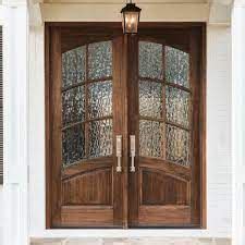 Lite Tdl Mahogany Double Entry Door With Clear Beveled Or Flemish Low