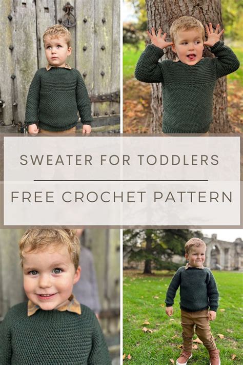 Childs Sweater Crochet Toddler Sweater Crochet Baby Sweater Pattern