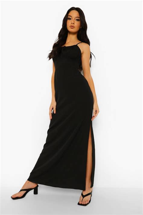 Strappy Tie Detail Maxi Dress Boohoo Usa