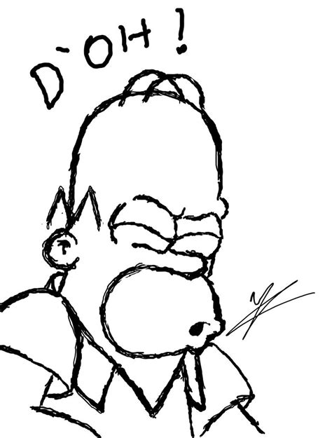 Homer Simpson Lineart by Jorgee-alveS17 on DeviantArt