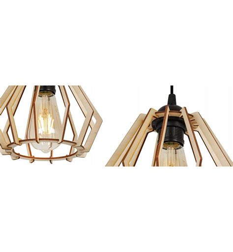 ᐈ Wisząca lampa TIMBER na listwie regulacja 3 źródła światła drewno