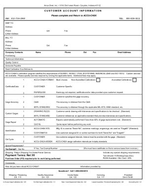 Fillable Online Accu Chek Inc In House And On Site Calibration
