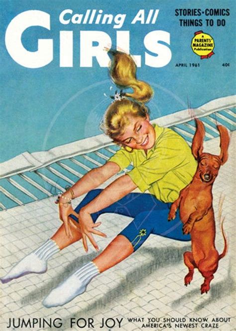 Calling All Girls apr 1961 10x14 Giclée Canvas Print of Vintage