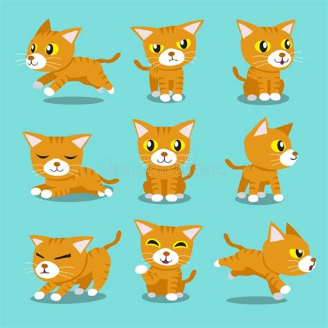 Cartoon Character Cat Poses Stock Illustrations 1 470 Cartoon