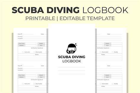 Premium Vector Scuba Diving Logbook Kdp Interior