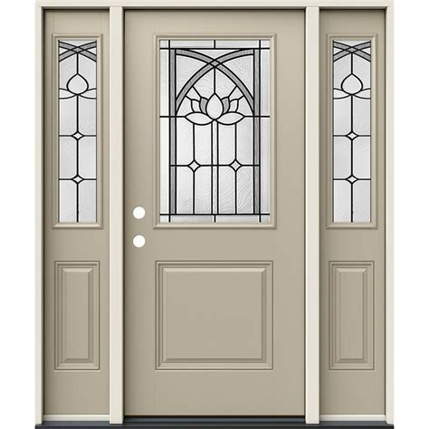 JELD WEN 60 In X 80 In Right Hand 1 2 Lite Ardsley Decorative Glass