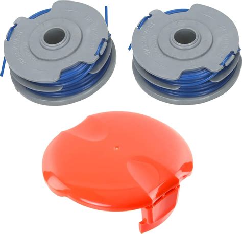 SPARES2GO Twin Line And Spool Cover For Flymo Strimmer Trimmer Pack Of