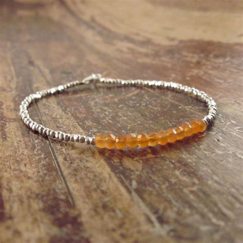 Carnelian Bracelet Carnelian Bracelets Beaded Bracelets Etsy