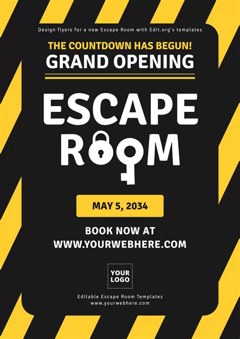 Create Escape Room Flyer Templates