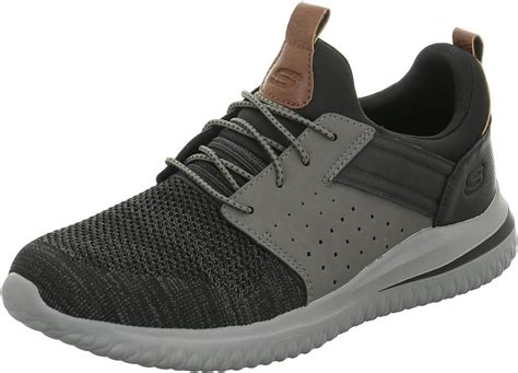 Skechers Men S Delson 3 0 Cicada Knitted Bungee Lace Slip On Amazon Co