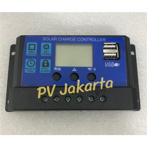 Jual Solar Charge Controller 10A PWM SCC 10A Biru Low End Shopee