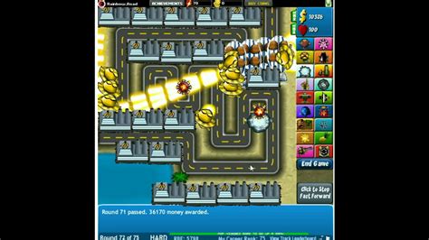 Bloons Tower Defense 4 Round 1 100 Hard No Lives Lost Complete