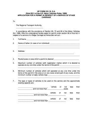 Fillable Online Himachal Nic Hp Form Xxi St S A Rule Of The H