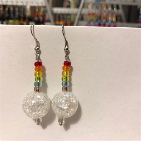 Boucles D Oreilles Arc En Ciel Etsy