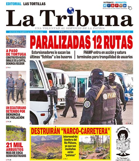 Paralizadas Rutas Diario La Tribuna