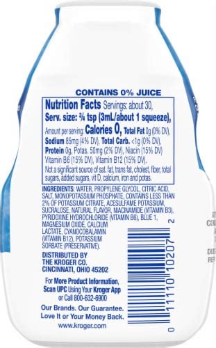 Kroger Blue Raspberry Liquid Water Enhancer 3 11 Fl Oz Smiths Food